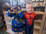 Children dressed for halloween